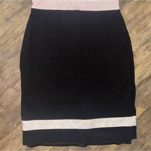 White House Black Market Colorblock Mini Dress - Black, White, Pink - Picture 4 of 11